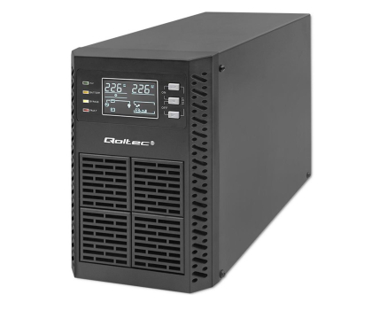 UPS (zasilacz awaryjny) QOLTEC UPS 1kVA | 1000W | Power Factor 1.0 | LCD | EPO| USB | On-line 52280